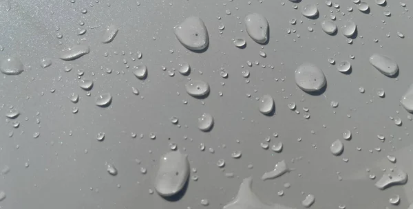 水滴透视通过白色的表面有利于多媒体内容的背景 新鲜的露水 — 图库照片