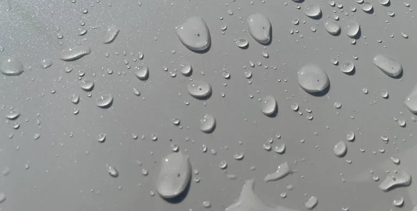 Perspectiva Gotas Água Através Superfície Cor Branca Boa Para Fundos — Fotografia de Stock