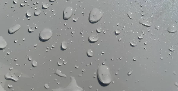 Perspectiva Gotas Água Através Superfície Cor Branca Boa Para Fundos — Fotografia de Stock