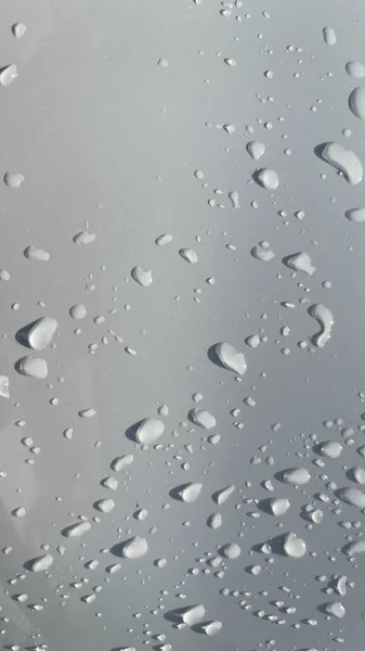 Perspectiva Gotas Água Através Superfície Cor Branca Boa Para Fundos — Fotografia de Stock