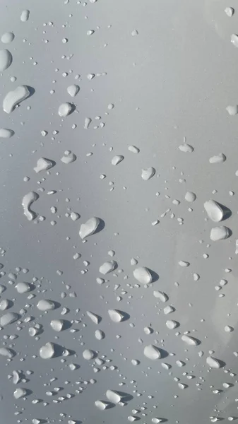 Perspectiva Gotas Água Através Superfície Cor Branca Boa Para Fundos — Fotografia de Stock