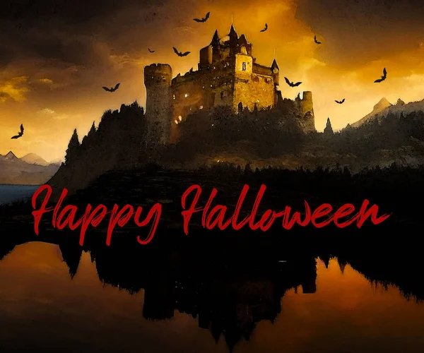 Τρομακτικές Και Τρομακτικές Εικόνες Halloween Και Διανυσματικές Κολοκύθες Φόντο Εικονογράφηση — Διανυσματικό Αρχείο