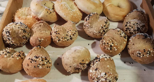 Pãezinhos Macios Cozidos Forno Pães Duros Rolos Manteiga Fresca Quente — Fotografia de Stock