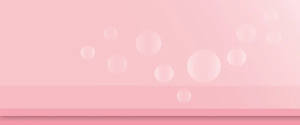 Abstraktní Růžové Pozadí Světlem Bublinami Perspektiva Stěny Prostor Pro Vnitřní — Stock fotografie