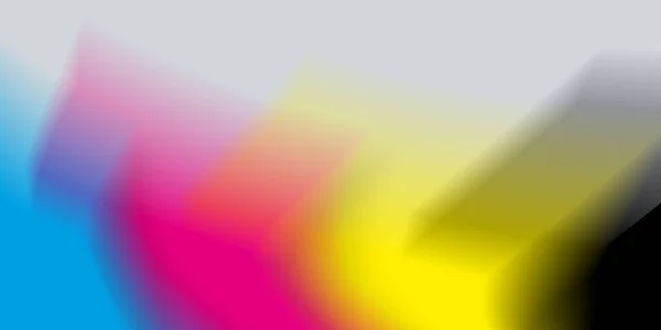 Verschwommener Abstrakter Cmyk Farbhintergrund Mit Farbverlauf Auf Grauem Hintergrund Grafikdesign — Stockfoto