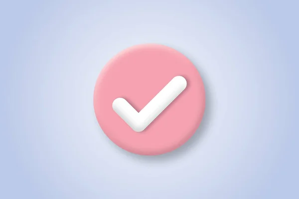 Markeer Pictogram Pastel Paarse Achtergrond Concept Voor Checklist Knop Beste — Stockfoto