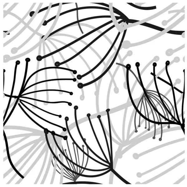 Одуванчик в абстрактном стиле на мягком фоне. Бесшовный шаблон абстрактного дизайна. Винтажный одуванчик, отличный дизайн для любых целей. — стоковый вектор