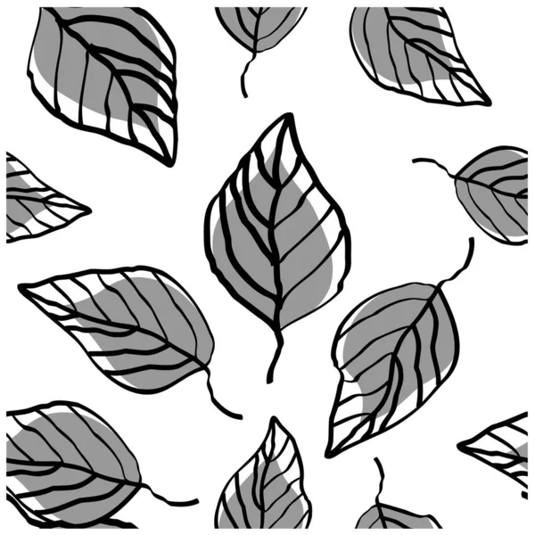 Seamless Pattern Abstract Leaf Vector Fabric Seamless Pattern Design Element — Vetor de Stock