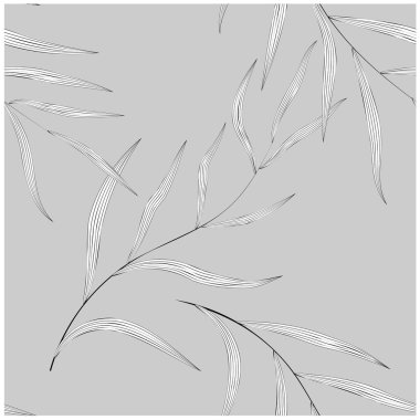 Kusursuz desenli soyut yaprak. Vektör kumaş kusursuz desen. Tasarım elemanı. Soyut çiçek çizimi. Vektör illüstrasyonu