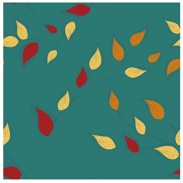 Seamless Pattern Abstract Leaf Vector Fabric Seamless Pattern Design Element — 图库矢量图片