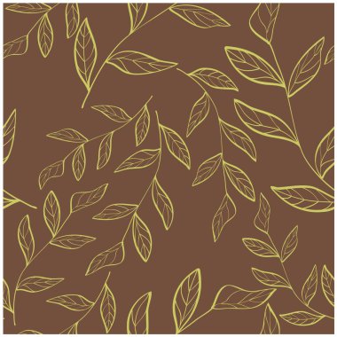 Spring botanical print. Vector retro floral seamless pattern. Seamless pattern abstract leaf. . Vector illustration