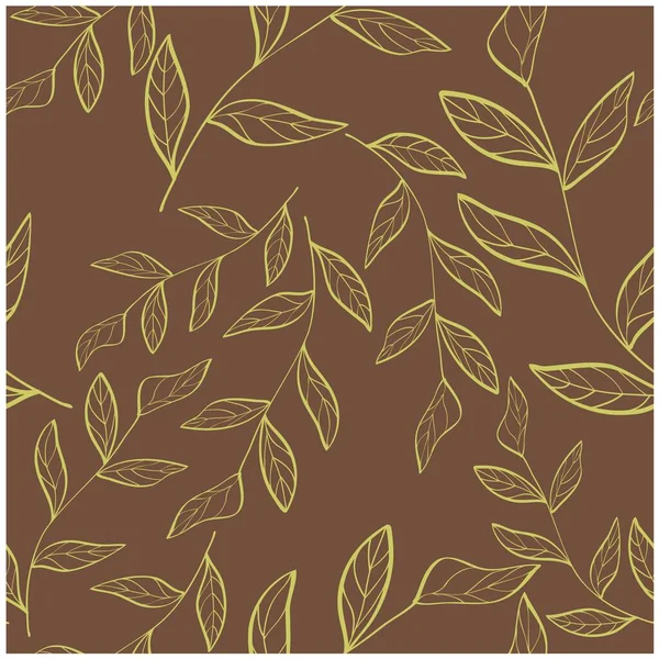 Spring botanical print. Vector retro floral seamless pattern. Seamless pattern abstract leaf. . Vector illustration