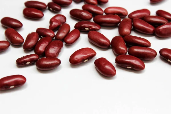 Red Kidney Bean Isolated White Background — стоковое фото