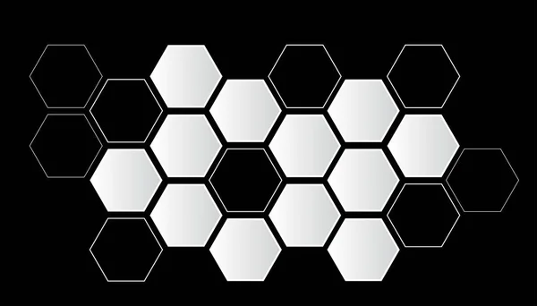 Illustration Vectorielle Abstraite Fond Hexagonal Polygone — Image vectorielle