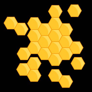 Tarak desenli altıgen bal peteği arkaplanı.