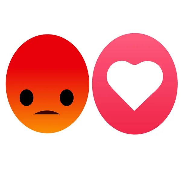 Enojado Amor Vector Emoji Ilustración — Vector de stock