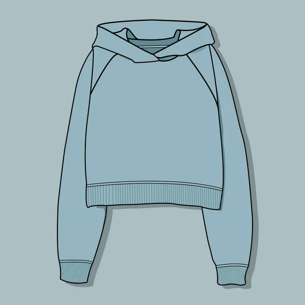 Cielo Azul Vector Sudadera Con Capucha Ilustración — Vector de stock