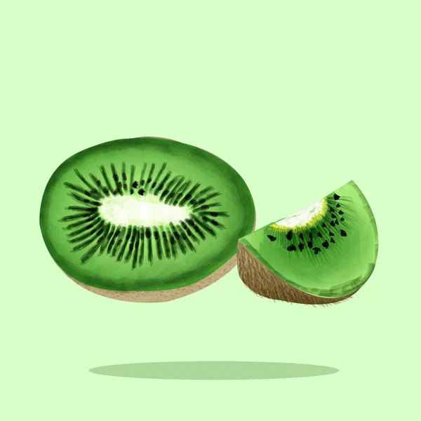 Aquarell Vektor Kiwi Illustration — Stockvektor