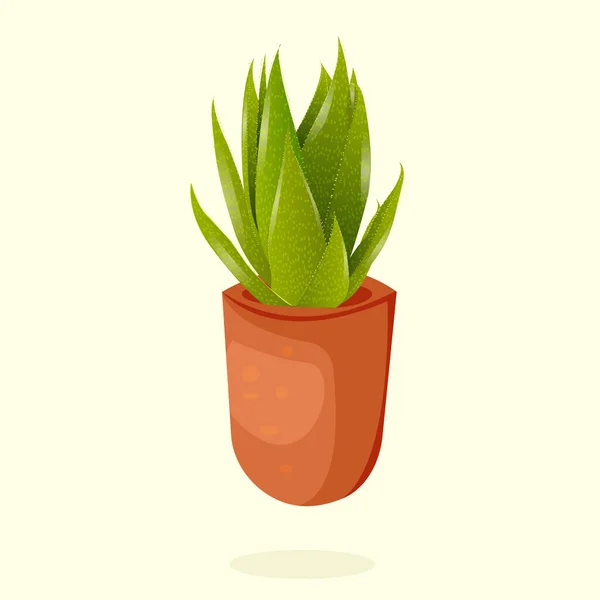 Aloe Vera Planta Vector Ilustración — Vector de stock