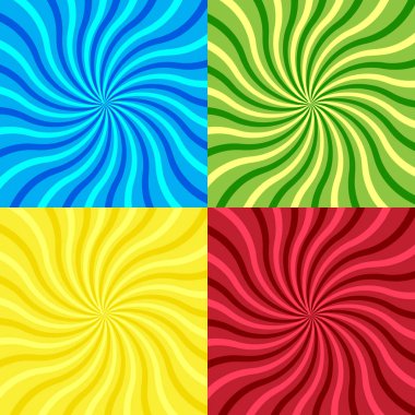 Güneş patlaması desenli arka plan. Işınlar. Radikal. Summer Banner. Vektör İllüstrasyonu