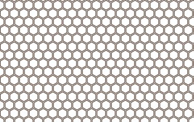 Altıgen desen beyaz zemin üzerine.