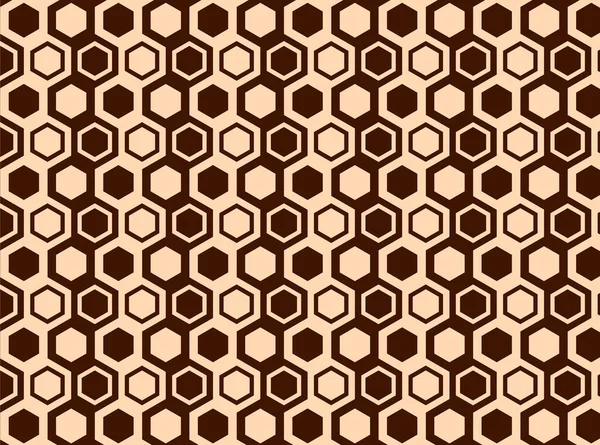 Choklad Hexagon Mönster Bakgrund Design — Stock vektor