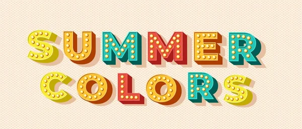 Beautiful Summer Colors Amazing Text Effect Banner Background Design — Stock Vector