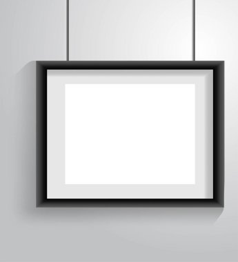 Resimler ve fotoğraflar için gerçekçi kare siyah beyaz çerçeveler.
