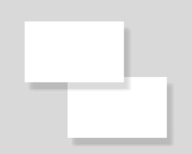 Model için gerçekçi, boş bir kartvizit çizimi. 3B Hazırlama.