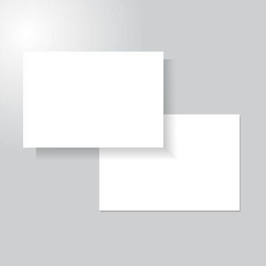 Boş kartvizit, yumuşak gölgeli kartpostal..