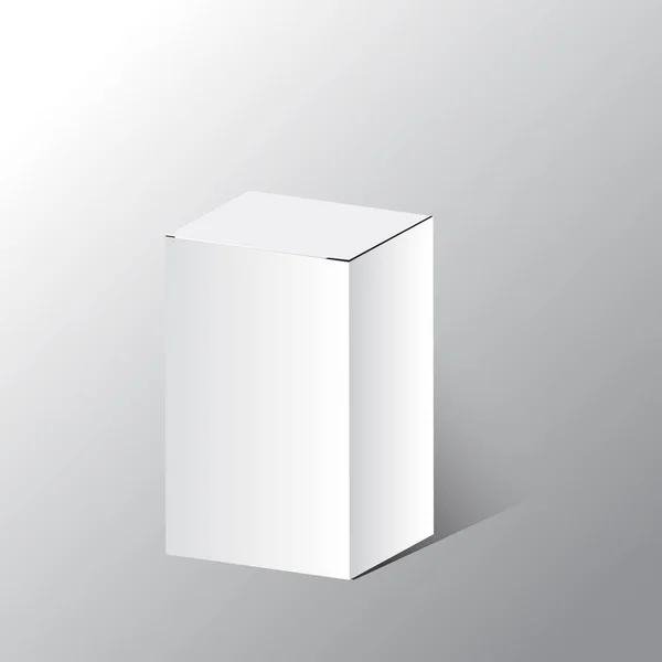 Weiße Pappschachteln Attrappe — Stockvektor