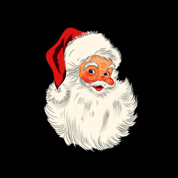 Vektorgrafik Des Freundlich Lächelnden Weihnachtsmannes — Stockvektor