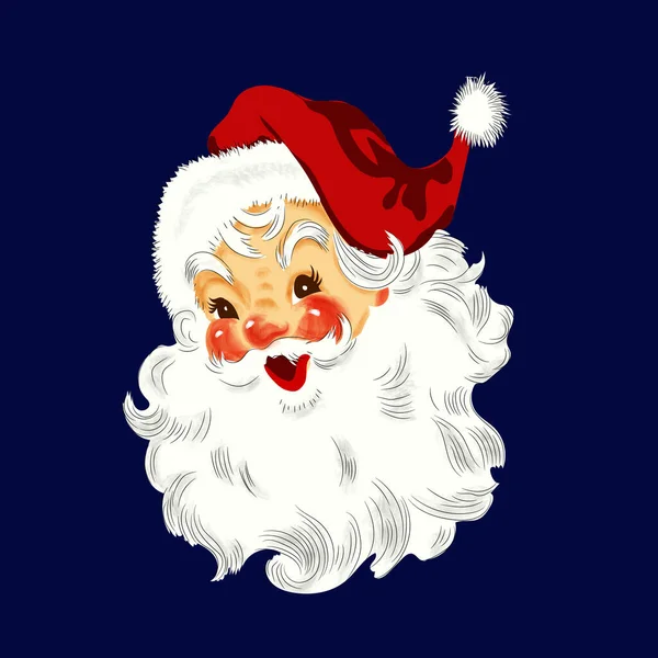 Christmas Illustrations Funny Happy Santa Claus Character — Stock Vector
