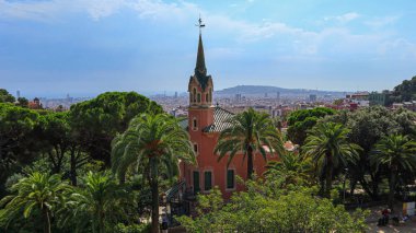 Barselona 'da. Park Guell. Antoni Gaudi Müzesi