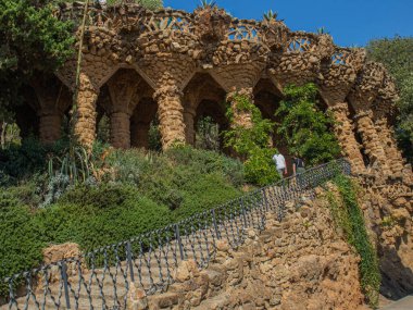 Antonio Gaudi kuş yuvaları Park Guell 'de
