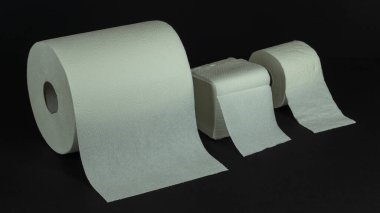 Kağıt havlu, kağıt peçete ve tuvalet kağıdı.