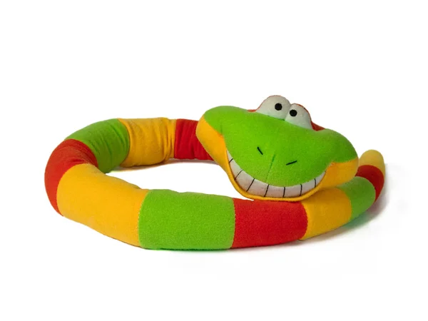 Soft Toy Snake Cheerful Striped Coloring — Stock fotografie