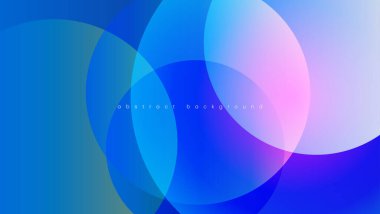 Soyut arkaplan, gradyan mavi balon şekilli. Gradyan çember soyut arkaplan