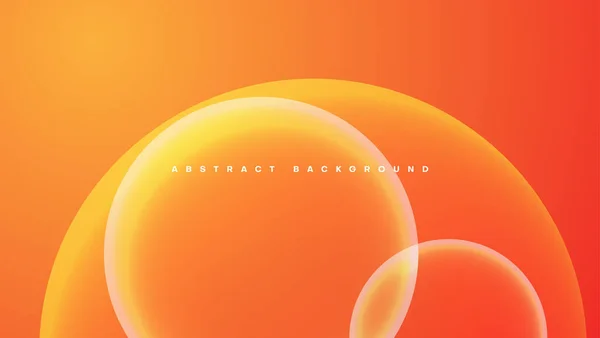 Abstrakte Orange Hintergrund Mit Bubble Yellow Kreis Design Vektor — Stockvektor