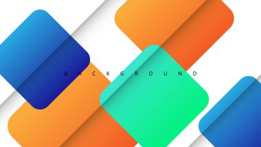 Renkli kare şekilli soyut arkaplan. Pankart, sunum vs. için kullanılabilir