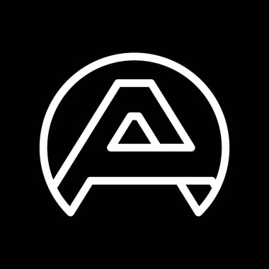 Harf Bir çember logo tasarım şablonu