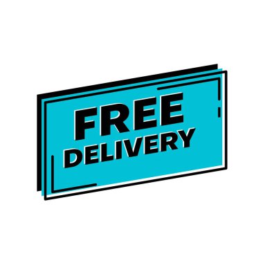 Mavi düz çizgi ücretsiz dağıtım pankartı