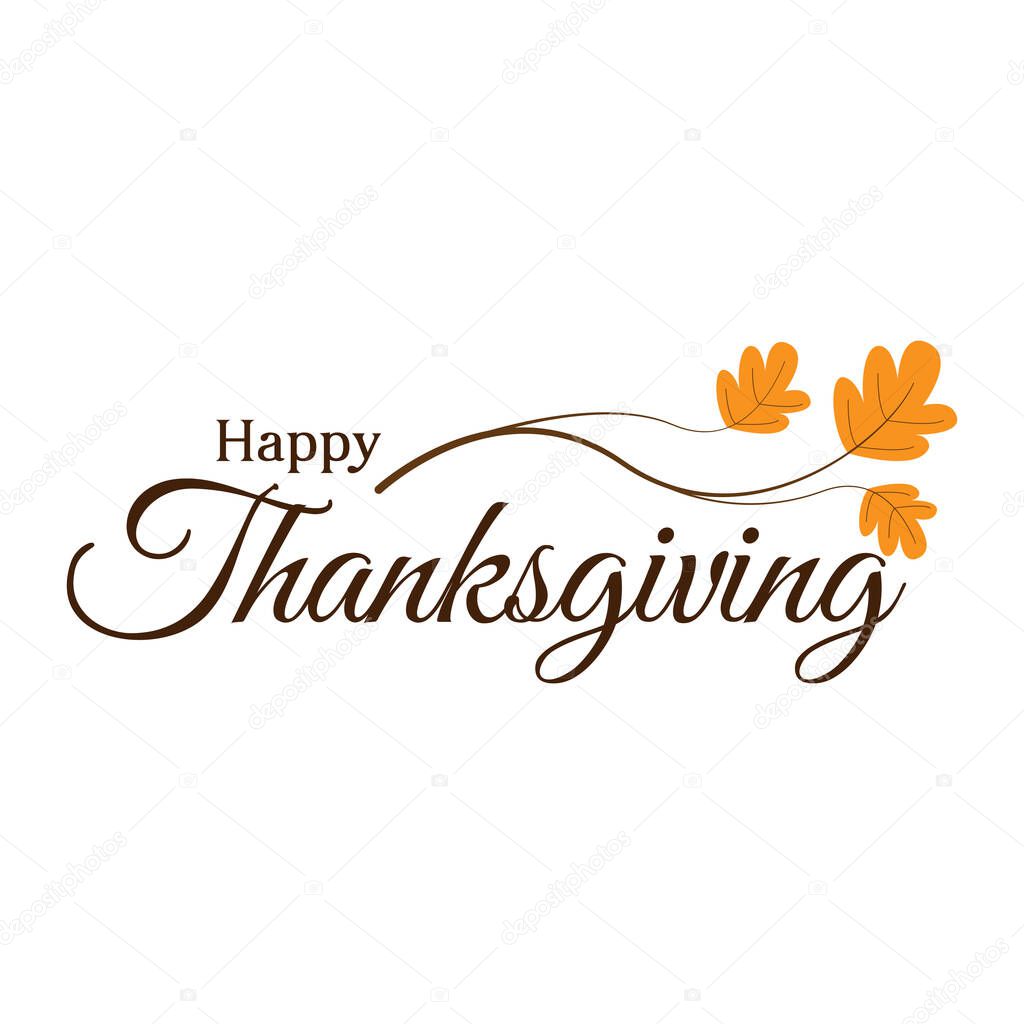 Thanksgiving typography poster.simple thanksgiving celebration quote