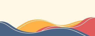 Sıvı şekilli ve satırlı renkli soyut afiş arkaplanı