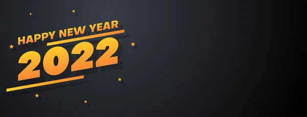 Feliz Año Nuevo 2022 Banner Cartel Fondo Con Espacio Para — Vector de stock