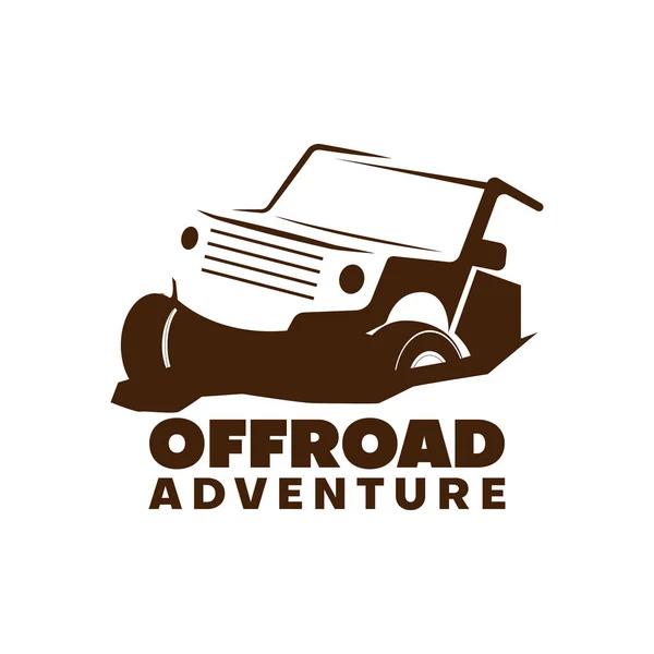 Offroad Abenteuer Logo Design Inspiration Brauner Farbe — Stockvektor