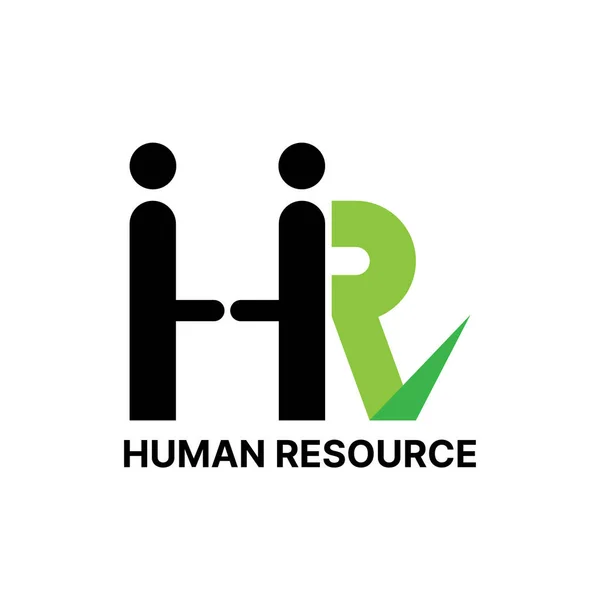 Human Resource Logo Design Inspiration Vector Illustration — 스톡 벡터