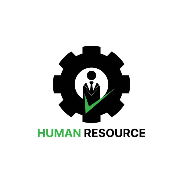 Human Resource Logo Design Inspiration Vector Illustration — Stok Vektör