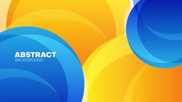 Abstract Blue Orange Circular Background Vector Illustration — Stock vektor