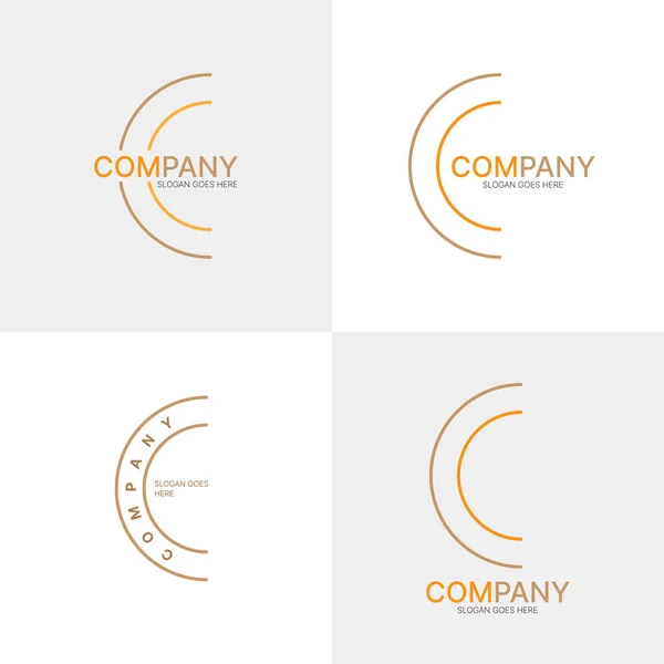 Ensemble Lettre Initiale Logo Design Inspiration Avec Illustration Color Vector — Image vectorielle